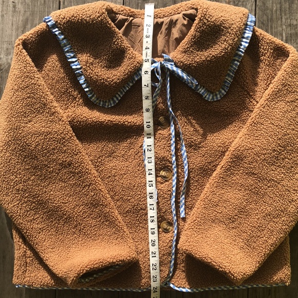 Peter Pan collar fleece coat - Picture 3 of 6